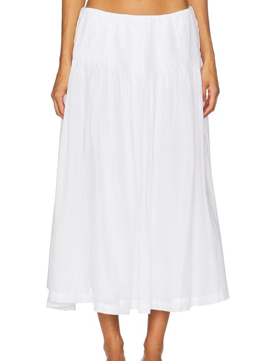 LPA Dresses & Skirts - LPA Emmy midi skirt in white flowy summer long cotton